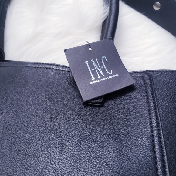 INC Vegan Leather Star Studded Tote Handbag - Picture 8 of 8